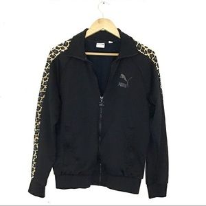 Puma Cheetah Print Zip Up Track Jacket